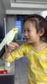 Baby Girl Sing A Song With Parrot | Babies Funny Moments | Cute Babies | Naughty Babies | Funny Baby