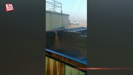 Şırnak Valiliği, petrol arama kuyusundan çıkan petrolün görüntüsünü paylaştı