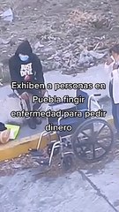 "Ya no se puede confiar en nadie": Pareja es captada fingiendo discapacidad para pedir dinero
