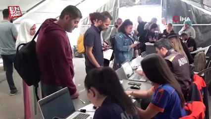 Hatay otogarında depremzedelerin seçim yoğunluğu