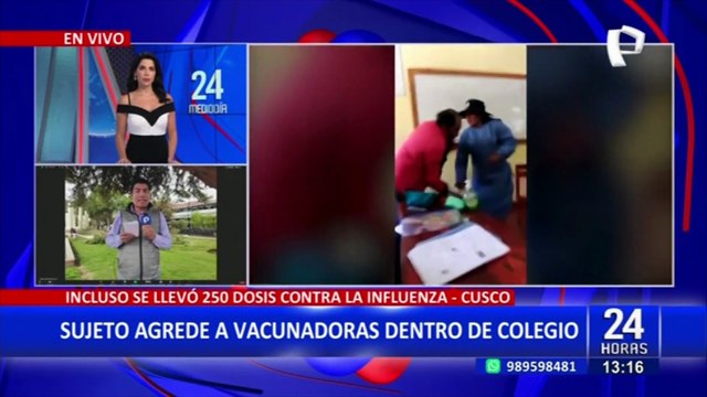 Cusco: Sujeto agrede a personal de salud y se lleva 250 dosis de vacunas contra la influenza