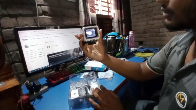 সবচেয়ে কম টাকায় MotoVlog Setup-মাত্র 2500 টাকা 4K Action Camera কিনুন-helmet camera setup