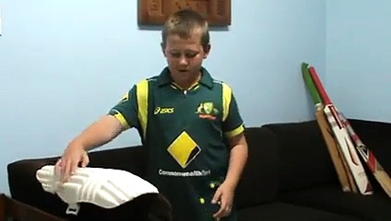 A61 grey nicolls cricket pads and gloves.