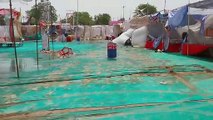 मेले में वाटरप्रूफ टैँट की बजाय लगाया तम्बू, बरसात से लाखों रुपए का नुकसान