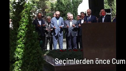 Seçimlerden önce Cumhurbaşkanı Erdoğan'dan Özal'ın kabrine ziyaret
