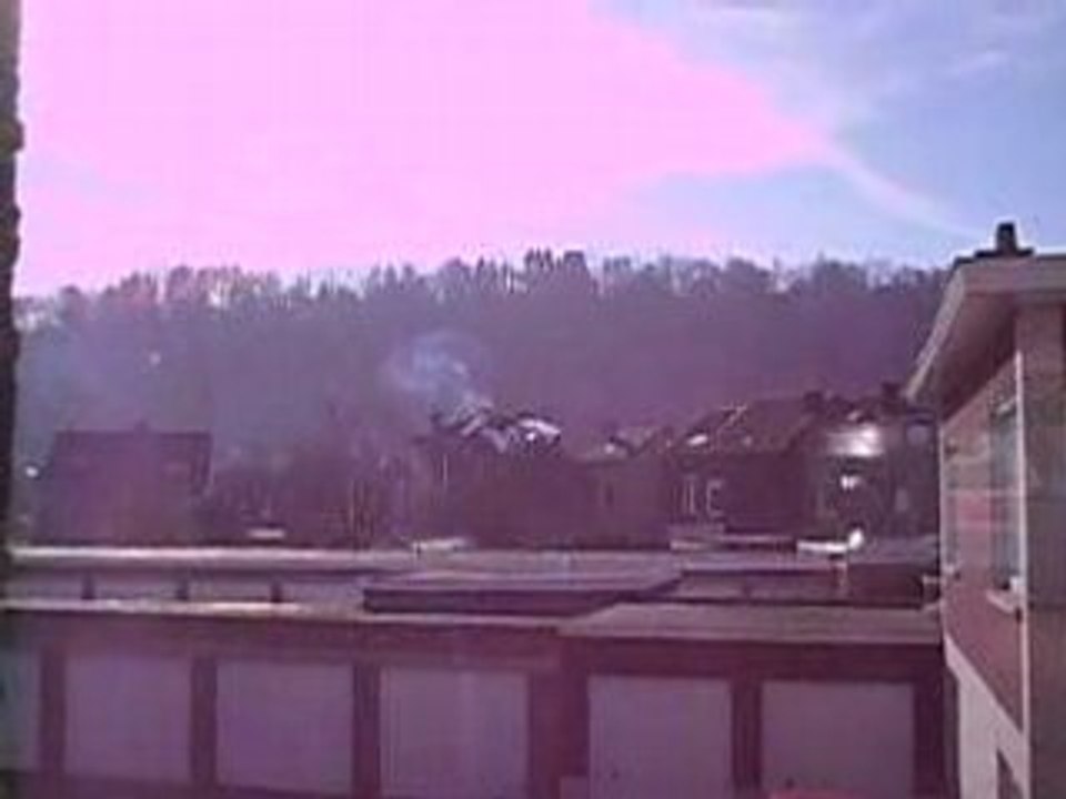 LIEGE-CHENEE,FEV.2008 ,DIM.10..FEU DE CHEMINEE RUE DU BATEAU