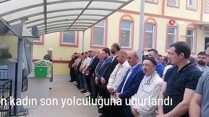 Saplantılı sapık tarafından öldürülen kadın son yolculuğuna uğurlandı