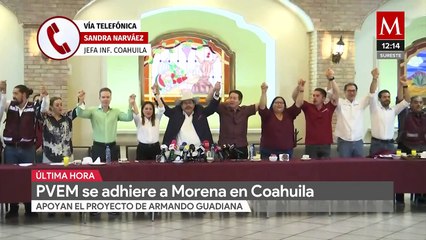 Download Video: Partido Verde Ecologista declina a favor de Armando Guadiana en Coahuila