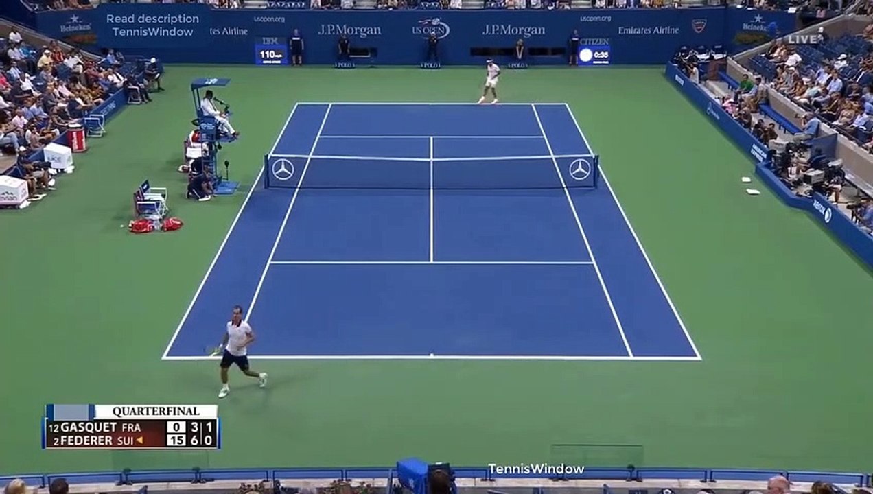 Federer vs Gasquet US Open 2015