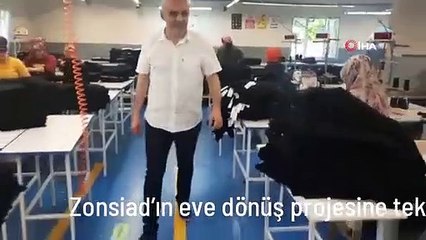 Zonsiad'ın eve dönüş projesine tekstil atölyeleri destek verdi