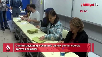 Cumhurbaşkanlığı seçiminde sandık yemini ederek göreve başladılar