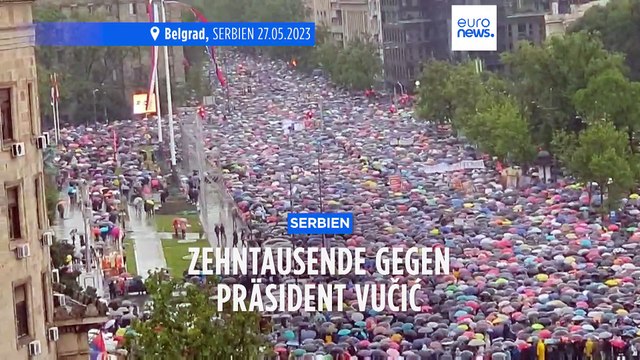 Zehntausende demonstrieren in Serbien gegen Präsident Vučić