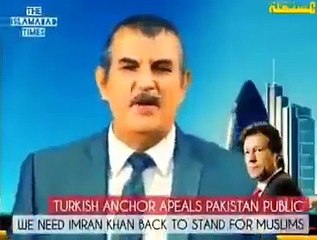Turkish Anker bi imran Khan ka haq ma Bolna para
