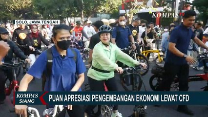 Sambil Bersepeda, Puan Maharani Apresiasi Pengembangan Ekonomi Lewat CFD Solo!