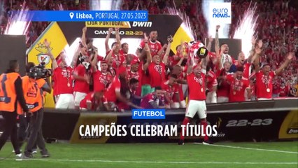 Futebol: Benfica, Bayern e PSG celebraram os títulos este sábado