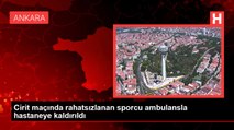 Cirit maçında rahatsızlanan sporcu ambulansla hastaneye kaldırıldı