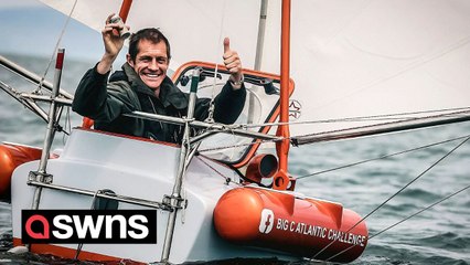 NEW VIDEO - Daredevil dad has set sail from Canada in a one metre boat - in bid to cross the Atlantic in the smallest ever vessel