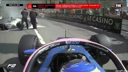 F2 Monaco 2023 Race 2 Martins Dangerous Too Fast Yellow Flags