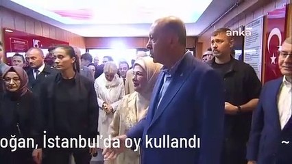 Cumhurbaşkanı Erdoğan, İstanbul'da oy kullandı