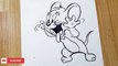 How to draw jerry easy step by step || Tom and Jerry drawing