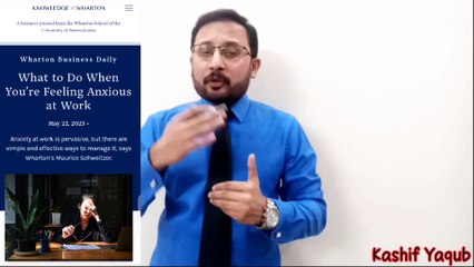 Tips to Overcome Anxiety at Workplace (What to Do) Wharton Article - Urdu/Hindi