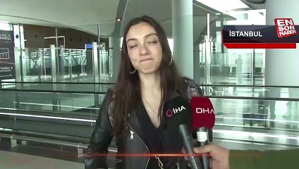 En iyi kadın oyuncu ödülünü alan Merve Dizdar yurda döndü