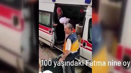 100 yaşındaki Fatma nine oy kullandı