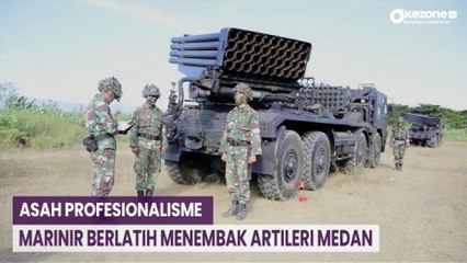 Asah Profesionalisme, Marinir Berlatih Menembak Artileri Medan