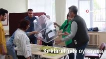 Kırklareli'nde oy sayma işlemi başladı