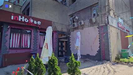 Des dégâts importants après une attaque de drones massive qui a frappé Kiev