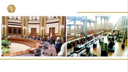 الرئيس عبد الفتاح السيسي يلتقي أعضاء مجلس أمناء مكتبة الإسكندرية ورئيس تيار الحكمة العراقي