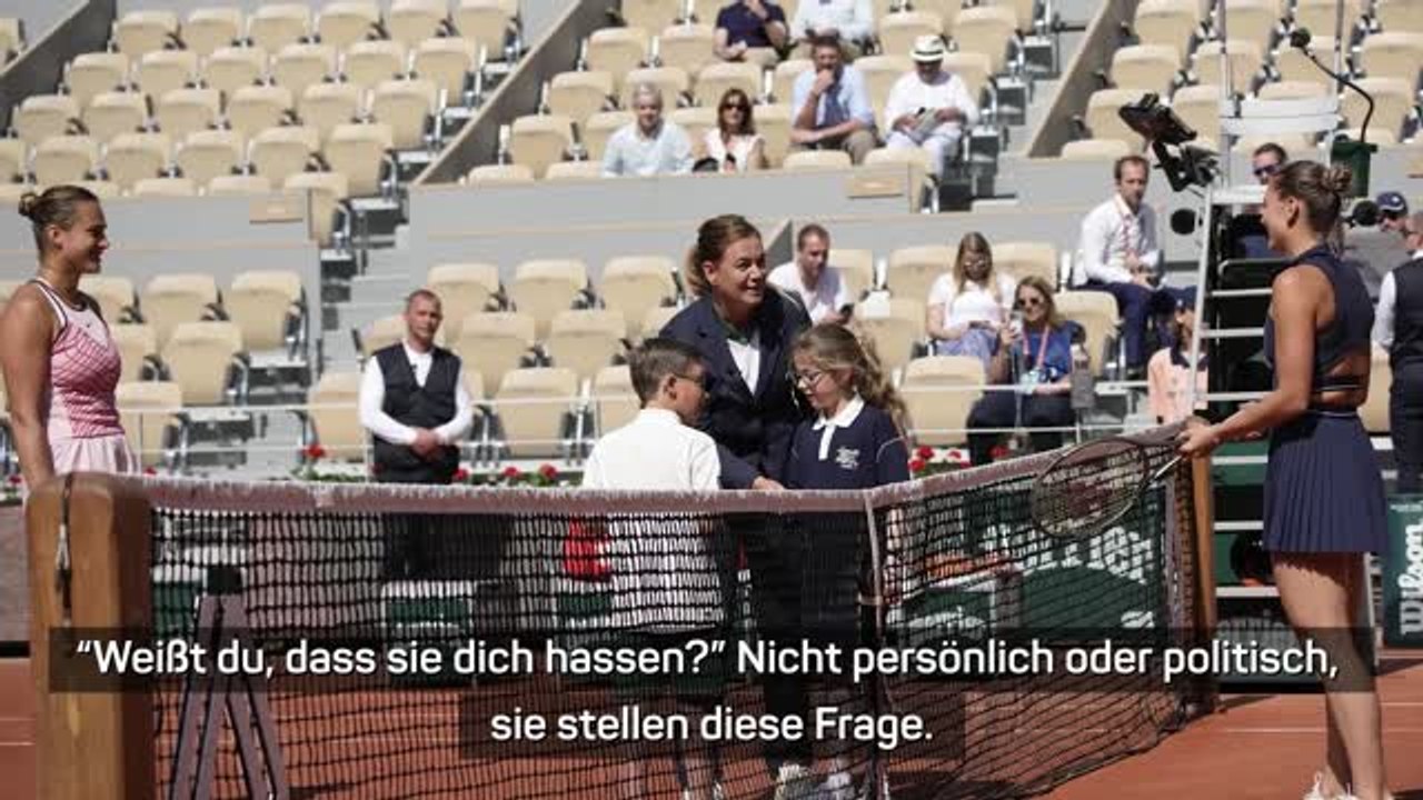 Sabalenka sauer: 'Kein Mensch unterstützt den Krieg'