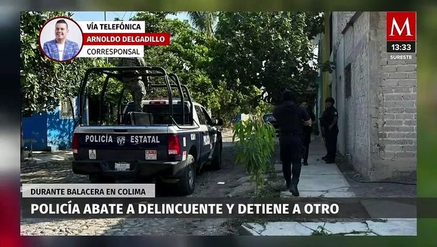 En Colima, policías abaten a un delincuente y detienen a otro tras una persecución