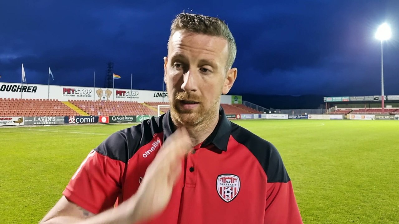 Derry City's Shane McEleney talks after their defeat Sligo Rovers.
