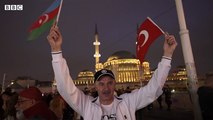 BBC Türkçe | Taksim'de Erdoğan'ın seçimi kazanmasını kutlayanlar arasında yabancılar da vardı: 