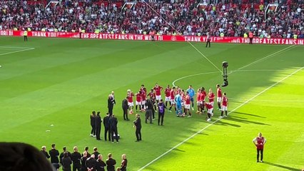 Erik ten Hag makes post-match speech at Old Trafford