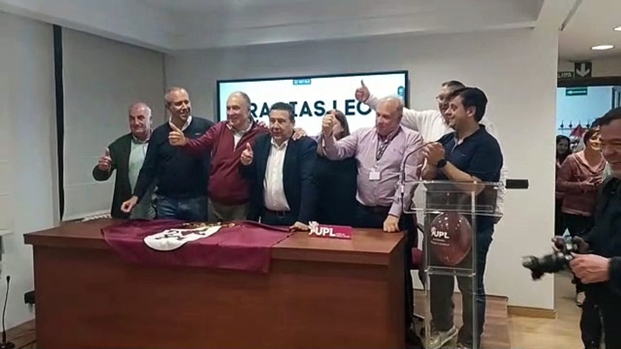 Sendino celebra los resultados de la UPL: "Somos la llave en el Ayuntamiento de León"