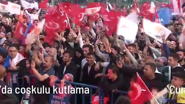 Cumhurbaşkanı Erdoğan'ın seçim zaferine Konya'da coşkulu kutlama