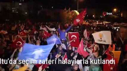 Oltu'da seçim zaferi halaylarla kutlandı