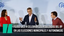 Feijóo sale a celebrar los resultados del Partido Popular en las elecciones municipales y autonómicas
