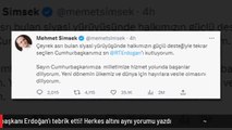 Mehmet Şimşek, Cumhurbaşkanı Erdoğan'ı tebrik etti! Herkes altını aynı yorumu yazdı