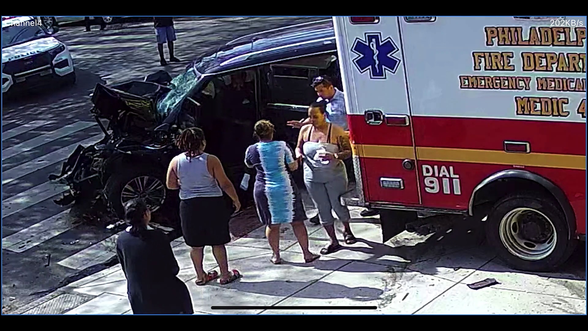 SUV Broadsides Ambulance in Philadelphia