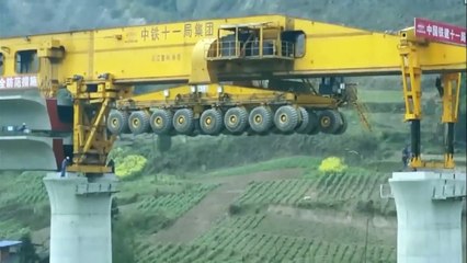 Bridge Girder Erection Machine_ SLJ900 | An Amazing bridge girder erection machine | modern bridge making technology