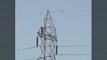 गया: मौत को छूकर छोड़ा सिरफिरा युवक, 100 फीट ऊंचे हाईटेंशन बिजली के खंभे के सिरे पर चढ़ा युवक