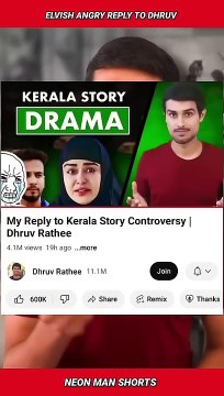 Elvish Yadav ANGRY REPLY to Dhruv Rathee Response Video! | Elvish Yadav Vs Dhruv Rathee #shorts