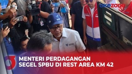 Menteri Perdagangan Segel SPBU di Rest Area KM 42 Tol Jakarta-Cikampek