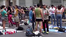 Ciclistas protestan desnudos en la CDMX (PARTE 1)