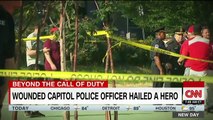 Wounded officer throws out first pitch