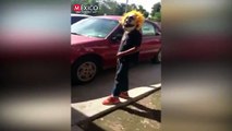 Niños disfrazados de payasos intentaban asaltar a transeúntes