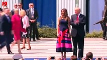 Another awkward handshake President Trump is left hanging by Polish first lady